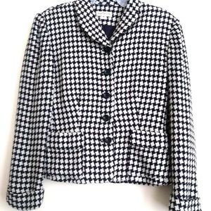 Ann Taylor Check Print Fully Lined Jacket Size 6